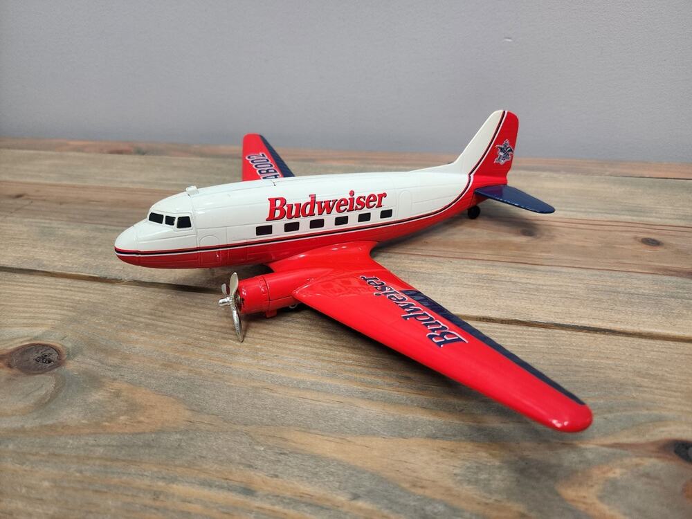 Budweiser Diecast 1936 Dc 3 Airplane Coin Bank Limited Edition